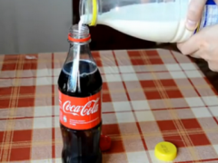 Κοίτα τι συμβαίνει όταν ρίχνεις γάλα μέσα σε...coca cola! (video)