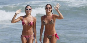 BIA and BIANCA FERES in Bikinis on the Beach, in Rio de Janeiro