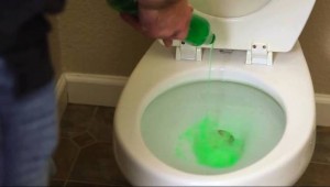 Ρίχνει υγρό πιάτων μέσα στην τουαλέτα- Δείτε γιατί (βίντεο)