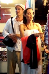 *PREMIUM-EXCLUSIVE* ** RESTRICTIONS: ONLY UNITED STATES ** Siem Reap, Camb - **MUST CALL FOR PRICING** **USA ONLY** *PREMIUM EXCLUSIVE* **SHOT ON 12/13/15** Siem Reap, Cambodia - Hollywood golden couple Angelina Jolie and Brad Pitt, who are currently attending the Cambodia International Film Festival, were seen exploring the streets of Siem Reap.  Brad shared a shy smiling carrying a Sony camera bag while Angie browsed through colored scarfs at a local street vendor hut. AKM-GSI       December 14, 2015 **USA ONLY** **MUST CALL FOR PRICING** To License These Photos, Please Contact : Steve Ginsburg (310) 505-8447 (323) 423-9397 steve@akmgsi.com sales@akmgsi.com or Maria Buda (917) 242-1505 mbuda@akmgsi.com ginsburgspalyinc@gmail.com  12/14/2015  Copyright © 2014 AKM-GSI, Inc.      To License These Photos, Please Contact :  Maria Buda  (917) 242-1505  mbuda@akmgsi.com or    Steve Ginsburg  (310) 505-8447  (323) 423-9397  steve@akmgsi.com  sales@akmgsi.com