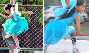 Η 9χρονη Βραζιλιάνα που «ρίχνει» το Internet κάνοντας skate ντυμένη νεράιδα!