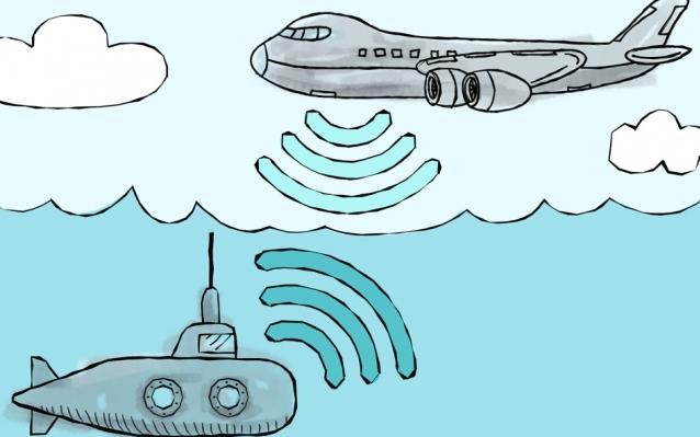 Βελτιωμένη ασύρματη επικοινωνία μεταξύ υποβρυχίων και αεροσκαφών