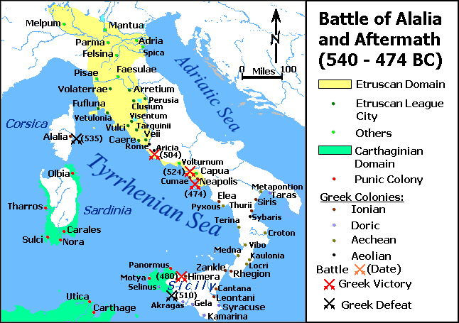 Οι αρχαίες ελληνικές αποικίες της Κορσικής και της Σαρδηνίας